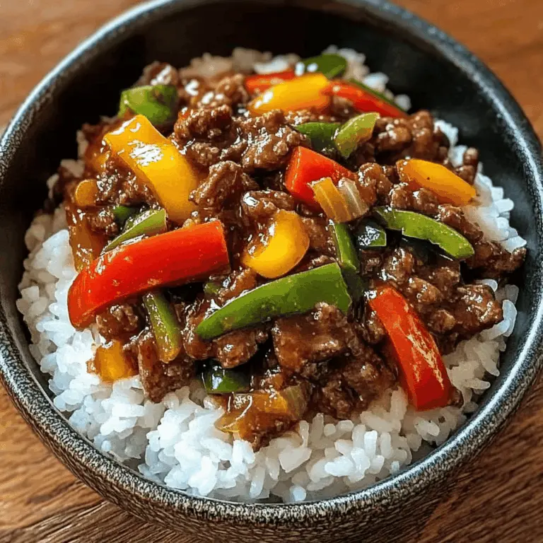 Beef And Pepper Rice Bowl