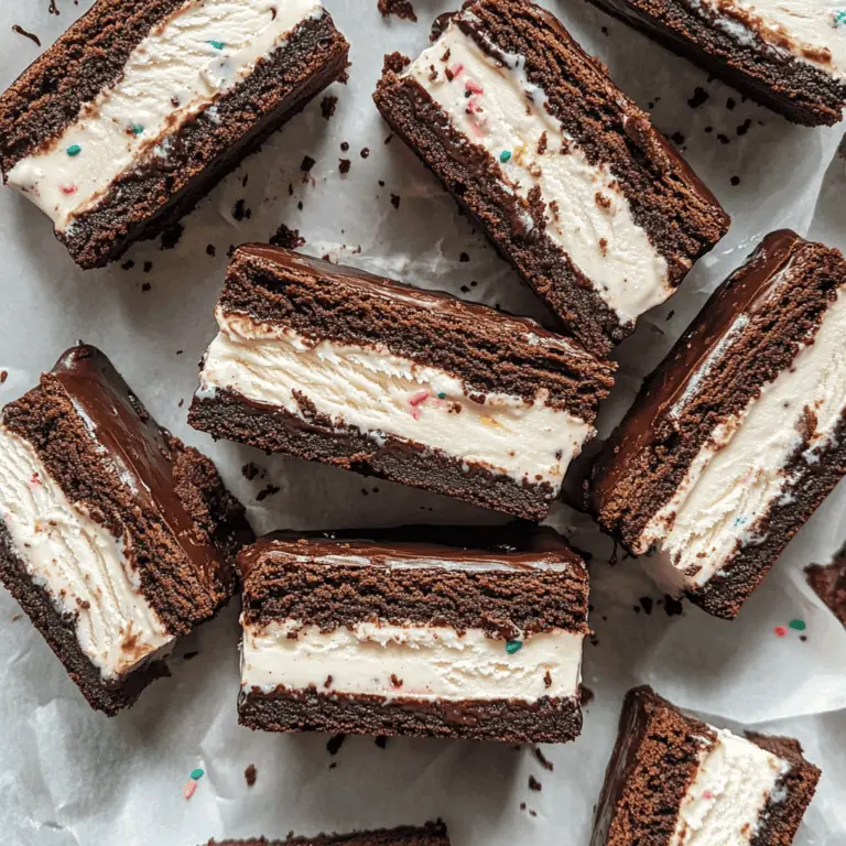 Brownie Ice Cream Sandwiches
