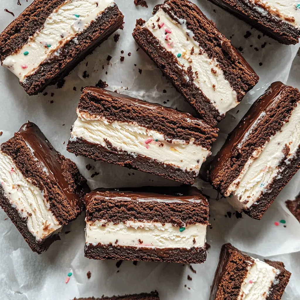 These Brownie Ice Cream Sandwiches are the ultimate treat for any sweet tooth! Rich, fudgy brownies loaded with chocolate flavor are perfectly paired with creamy ice cream, making a delightful dessert. Perfect for parties, summer gatherings, or just a fun afternoon snack! Save this recipe to whip up a batch of heavenly ice cream sandwiches that everyone will adore!