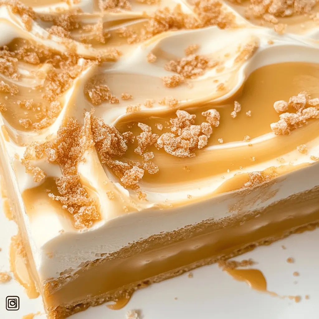 Creamy layers of butterscotch pudding, whipped cream, and a buttery crust make this Butterscotch Lush an irresistible dessert! Perfect for gatherings or a sweet treat at home. Save this recipe for special occasions, and delight your friends and family with every bite! 🍰✨ #ButterscotchLush #DessertRecipes #SweetTreats