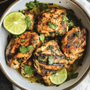This Cilantro Lime Chicken is perfect for busy weeknights! Marinated with zesty lime juice and fresh cilantro, it brings a burst of flavor that's sure to impress. Quick and easy to prepare, it pairs beautifully with rice or tacos for an unforgettable meal. Save this recipe for your next dinner or a casual get-together!