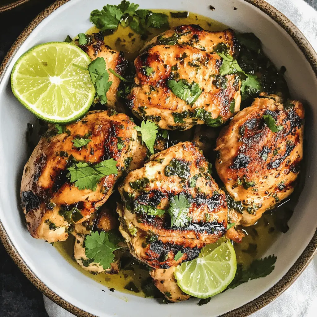 This Cilantro Lime Chicken is perfect for busy weeknights! Marinated with zesty lime juice and fresh cilantro, it brings a burst of flavor that's sure to impress. Quick and easy to prepare, it pairs beautifully with rice or tacos for an unforgettable meal. Save this recipe for your next dinner or a casual get-together!