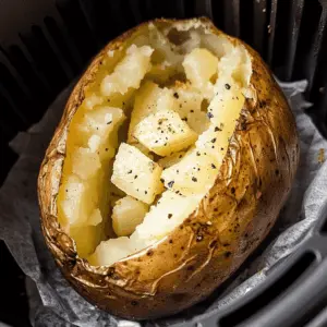 Treat yourself to a crispy skin and fluffy inside with this Air Fryer Baked Potato recipe! Perfectly seasoned, these potatoes are a delightful side dish or a satisfying main course. Ready in less time than traditional baking, they're ideal for busy nights or gatherings. Save this recipe for a delicious, easy go-to dish any time!