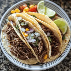 Get ready for a flavor-packed dinner with these Crock Pot Mexican Shredded Beef Tacos! Made with tender beef simmered in zesty spices, these tacos are perfect for busy weeknights or weekend gatherings. Serve with fresh toppings for a delicious meal everyone will love. Save this recipe and enjoy a tasty taco night soon!