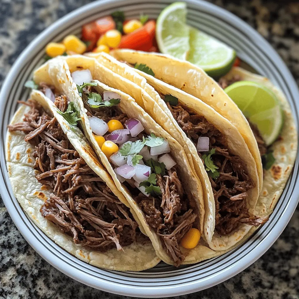 Get ready for a flavor-packed dinner with these Crock Pot Mexican Shredded Beef Tacos! Made with tender beef simmered in zesty spices, these tacos are perfect for busy weeknights or weekend gatherings. Serve with fresh toppings for a delicious meal everyone will love. Save this recipe and enjoy a tasty taco night soon!
