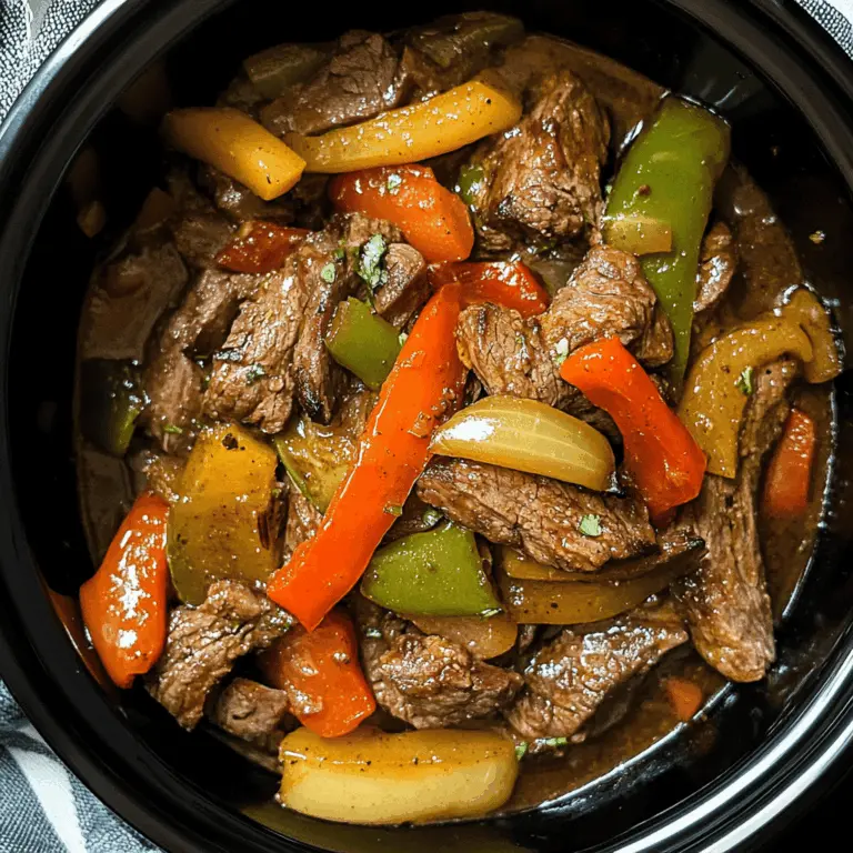 Crock Pot Pepper Steak