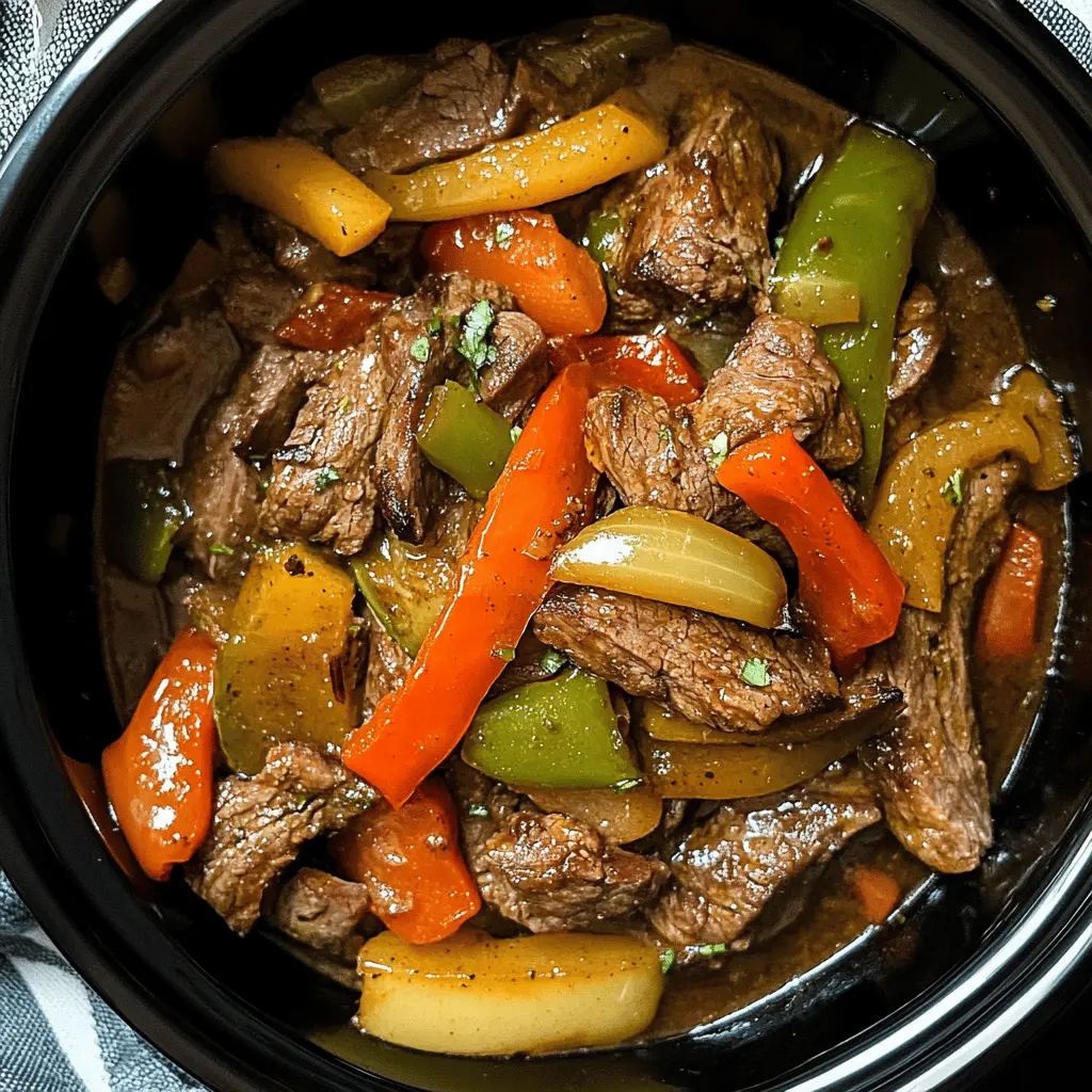 This Crock Pot Pepper Steak is a family favorite, combining tender beef strips and vibrant bell peppers in a savory sauce! Perfect for busy weeknights, it cooks slowly to lock in flavors, and is great served over rice or noodles. Save this recipe now for a deliciously easy dinner idea you’ll crave again and again!