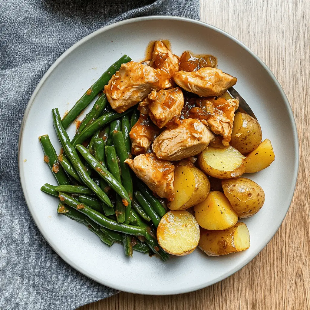 Warm up your dinner table with this cozy Crockpot Chicken, Potatoes, and Green Beans recipe! Tender chicken, hearty potatoes, and fresh green beans simmer together for a meal that's both comforting and easy to prepare. Perfect for busy weeknights or family gatherings, be sure to save this recipe for your next cozy night in!