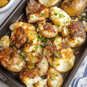 Get ready to make perfectly crispy Blackstone Smashed Potatoes! This easy recipe features tender potatoes that are smashed and grilled to golden perfection, seasoned with herbs for a burst of flavor. Ideal for a family dinner or a backyard BBQ, save this pin to impress your friends with a simple yet delicious side dish!