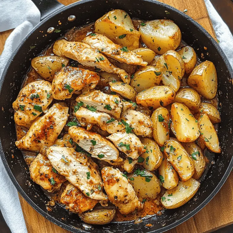Garlic Butter Chicken And Potatoes Skillet