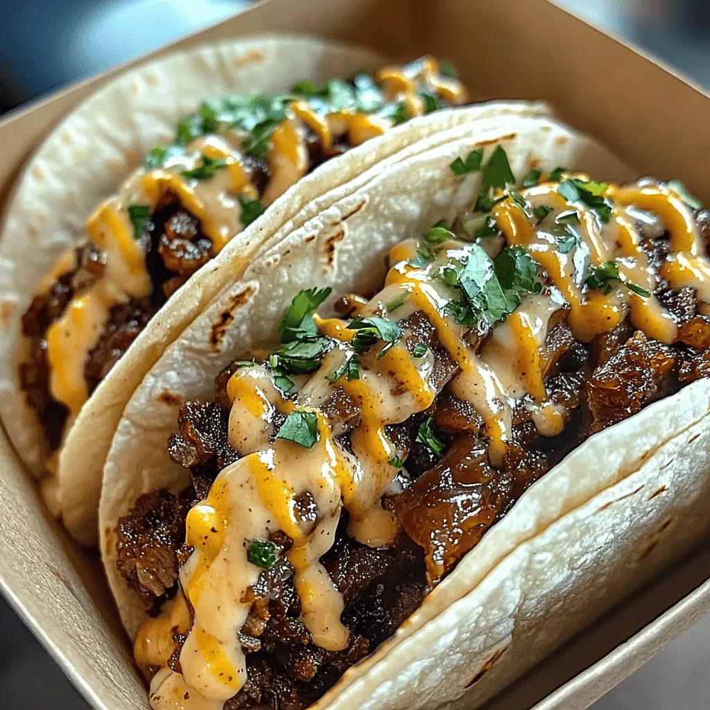 Easy Garlic Butter Honey BBQ Beef Tacos