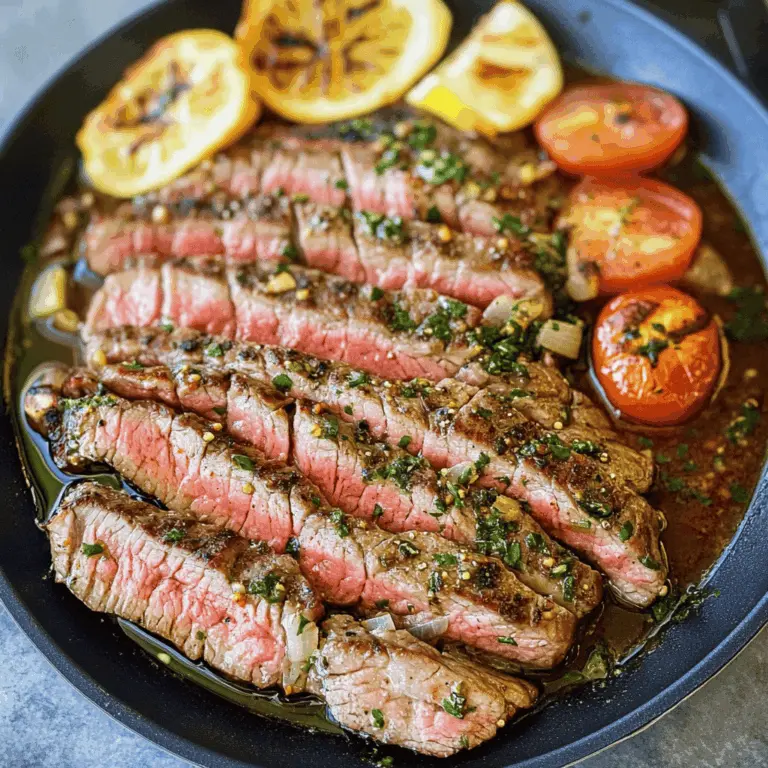 Garlic Butter Skillet Flank Steak Oven Recipe