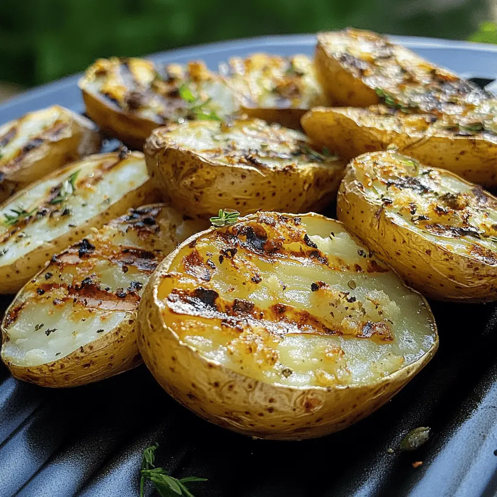 Get ready to enjoy perfectly grilled baked potatoes that are crispy on the outside and fluffy on the inside! These potatoes are seasoned to perfection and make a fantastic side dish for any meal. Ideal for summer barbecues, camping trips, or cozy dinners at home. Save this recipe for some delicious outdoor cooking fun!