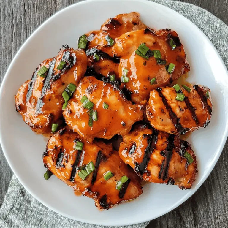 Grilled Honey Buffalo Chicken Thighs