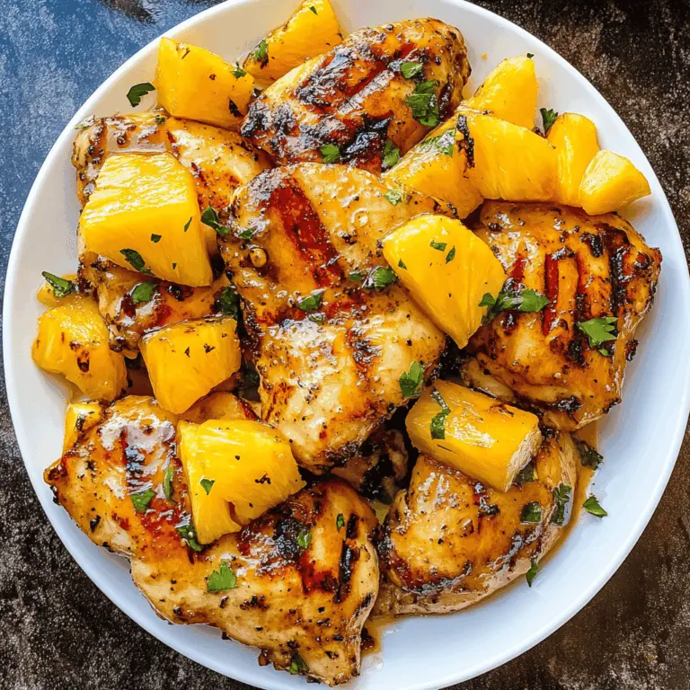 Grilled Mango Pineapple Chicken