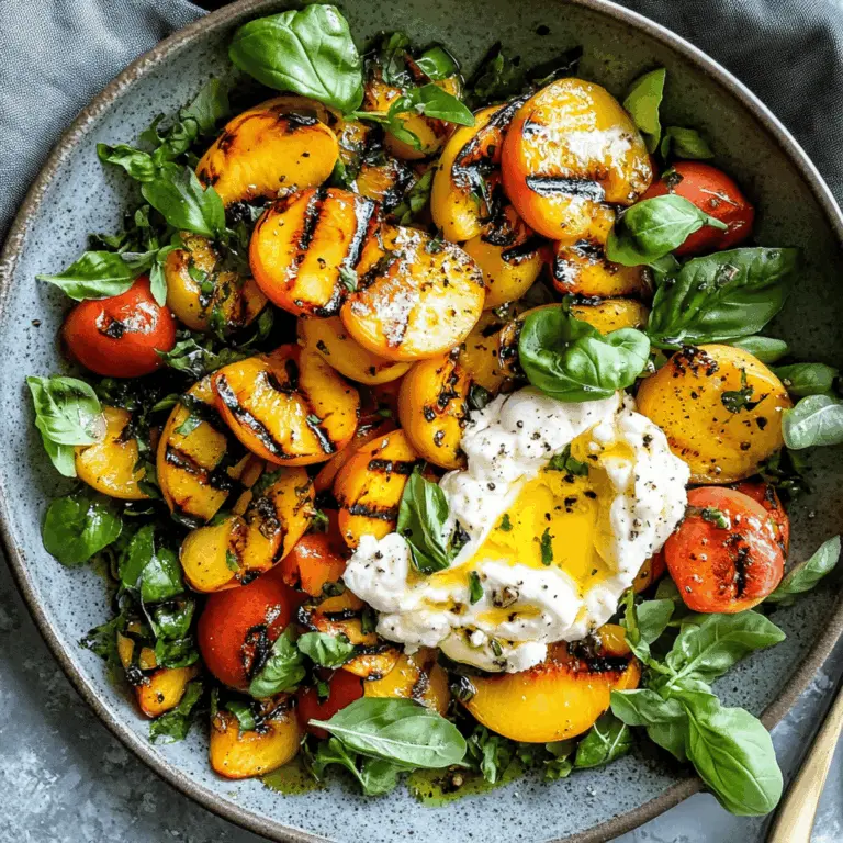 Grilled Peach And Burrata Salad