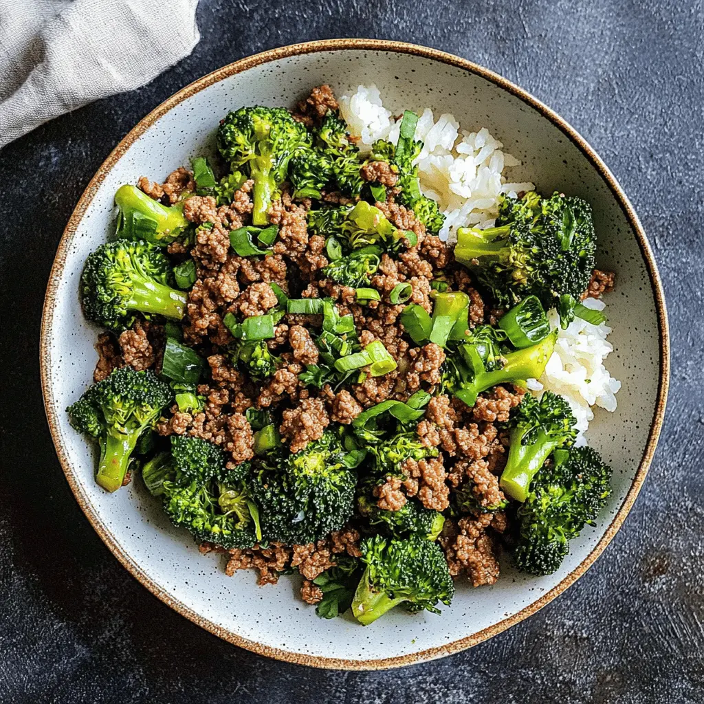 This easy Ground Beef and Broccoli recipe brings a delicious twist to your weeknight dinners! Packed with tender broccoli and flavorful ground beef, it's a quick meal that everyone will love. Perfect for busy evenings or meal prep! Save this recipe for a satisfying dish that pairs well with rice or noodles. Enjoy every bite!
