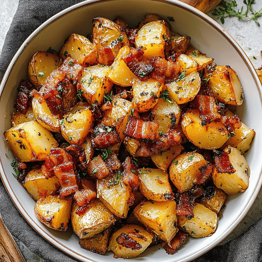 Looking for a side dish that will steal the show? These Honey Bacon Roasted Potatoes are bursting with flavor! Crispy bacon and a hint of sweetness from honey create the perfect balance. Ideal for family dinners or holiday gatherings. Save this recipe now to impress your guests with this mouthwatering treat!