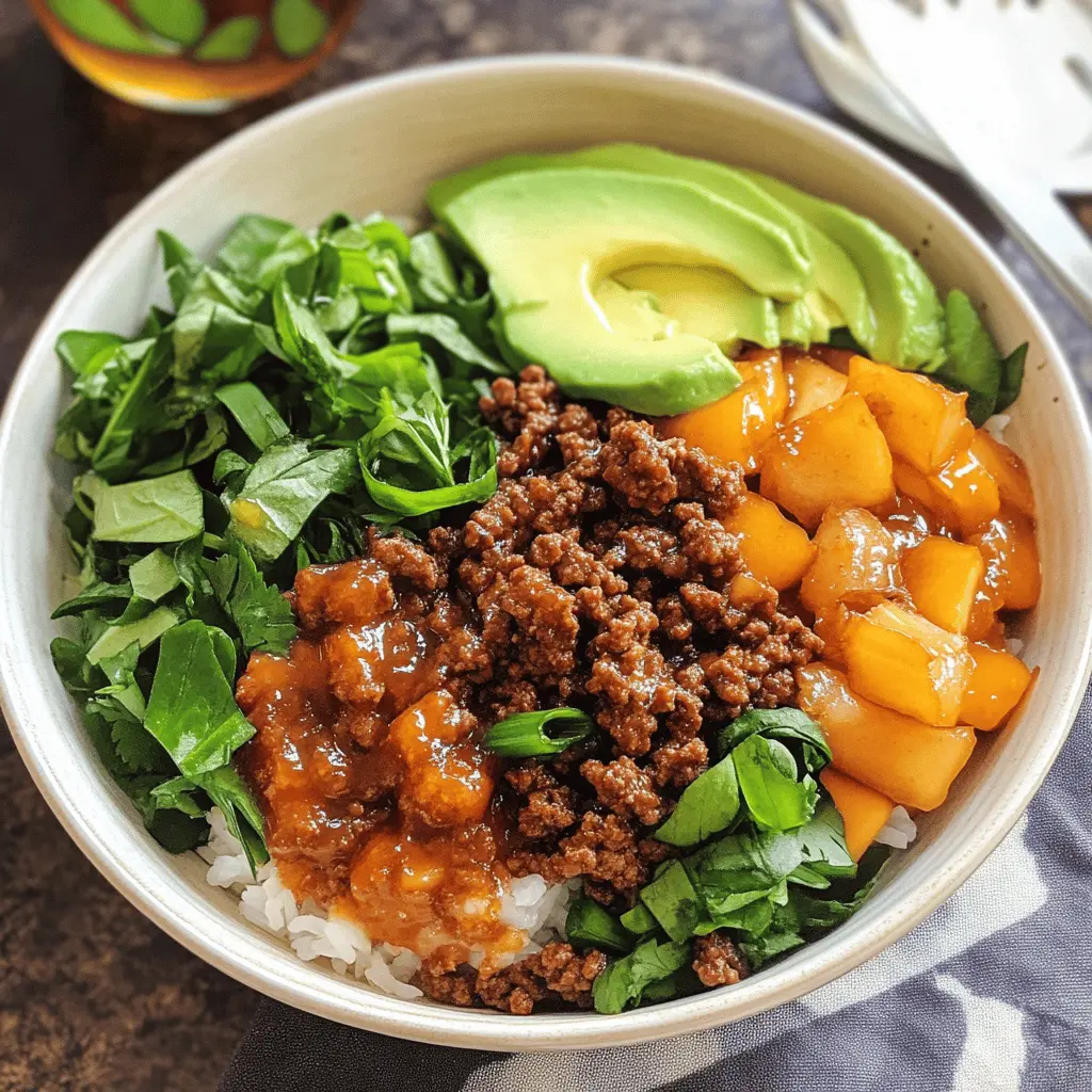 These Hot Honey Ground Beef Bowls are a delicious blend of sweet and spicy flavors that will make mealtime exciting! With tender ground beef, a hint of heat from hot honey, and fresh toppings, this recipe is perfect for busy weeknights or meal prep. Save this pin and impress your family or guests with an easy-to-make dinner that they'll love!