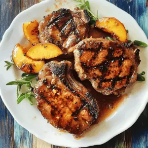 Get ready for a flavor explosion with these juicy grilled pork chops topped with a spicy peach glaze! The sweet and tangy glaze enhances the natural flavors of the pork, making it perfect for summer barbecues or family dinners. Save this recipe for a delicious meal that everyone will love!