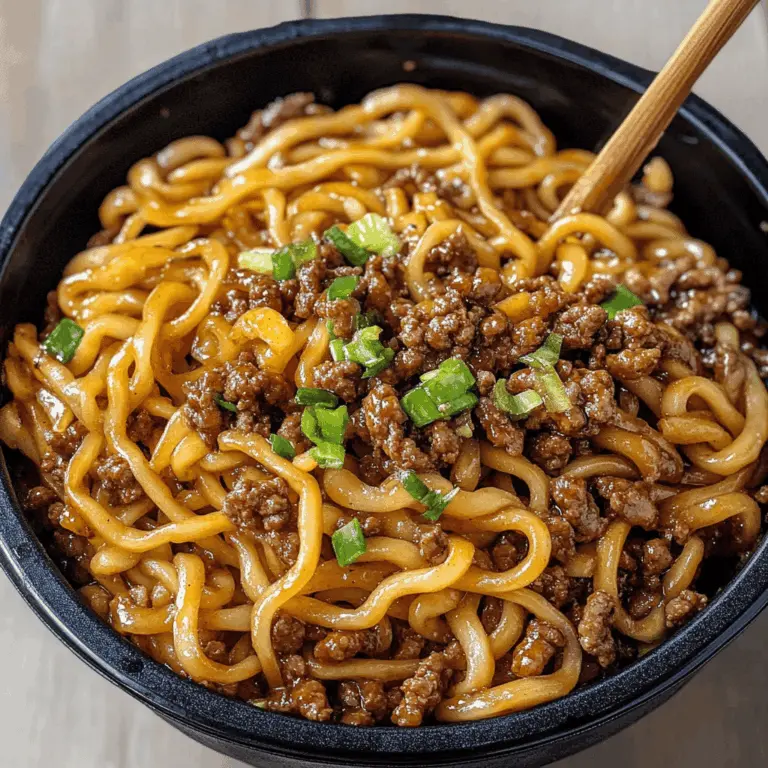 Mongolian Ground Beef Noodles