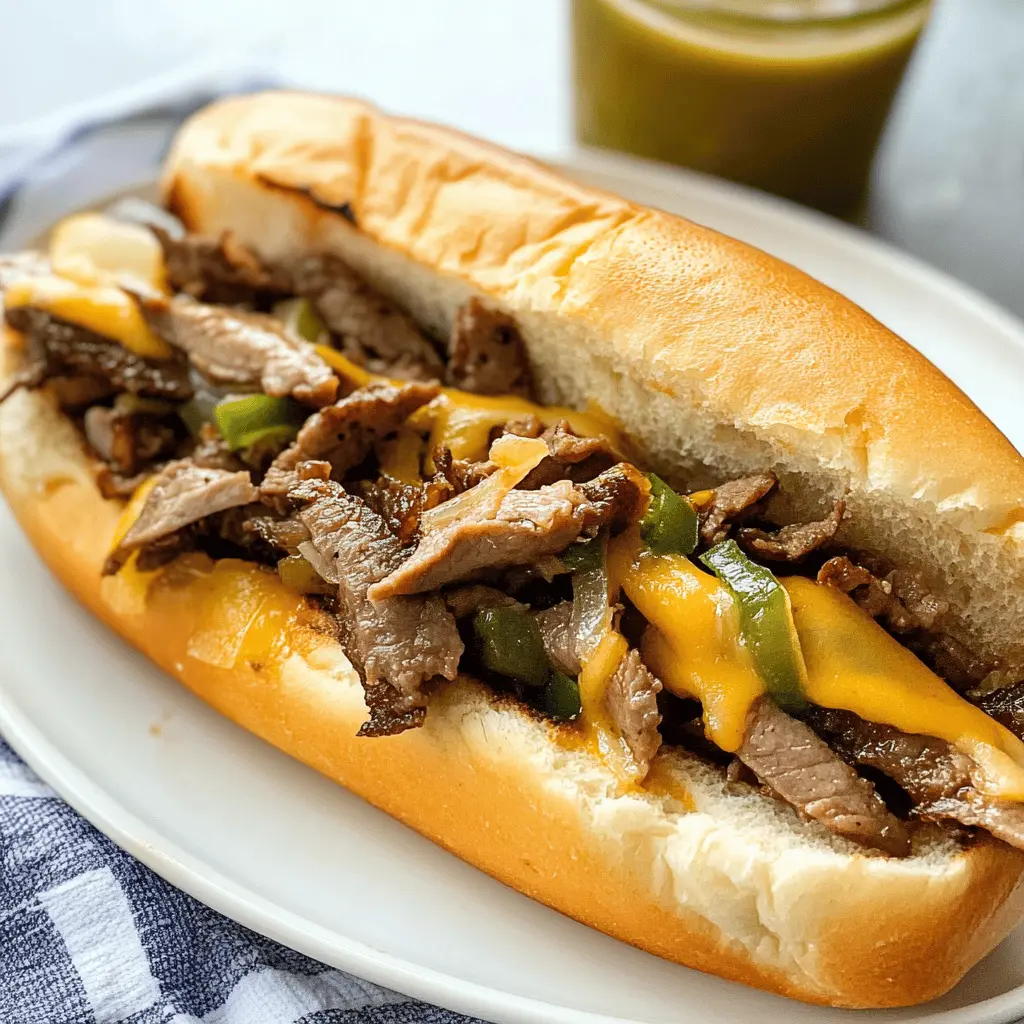 Sink your teeth into this classic Philly Cheesesteak recipe that features tender beef, sautéed onions, and gooey melted cheese! Perfect for a game day gathering or a satisfying weeknight dinner. Save this pin for a hearty sandwich that'll impress everyone at the table! You won’t want to miss out on this delicious treat.