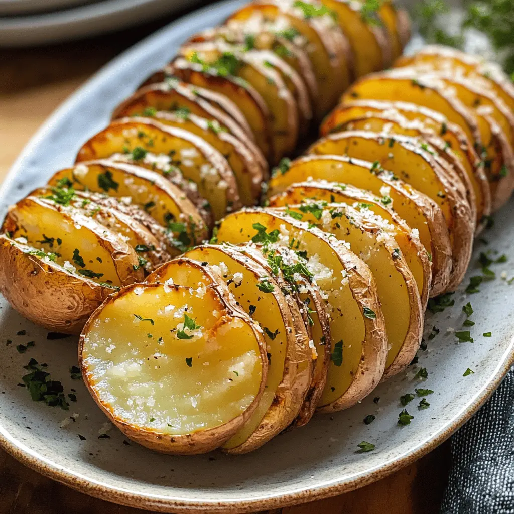 Looking for the perfect side dish? These sliced baked potatoes are crispy on the outside and fluffy on the inside! With just a few simple ingredients like butter, garlic, and fresh herbs, they bring a delightful flavor to any meal. Perfect for busy weeknights or weekend gatherings. Save this recipe for a deliciously easy addition to your dinner table!