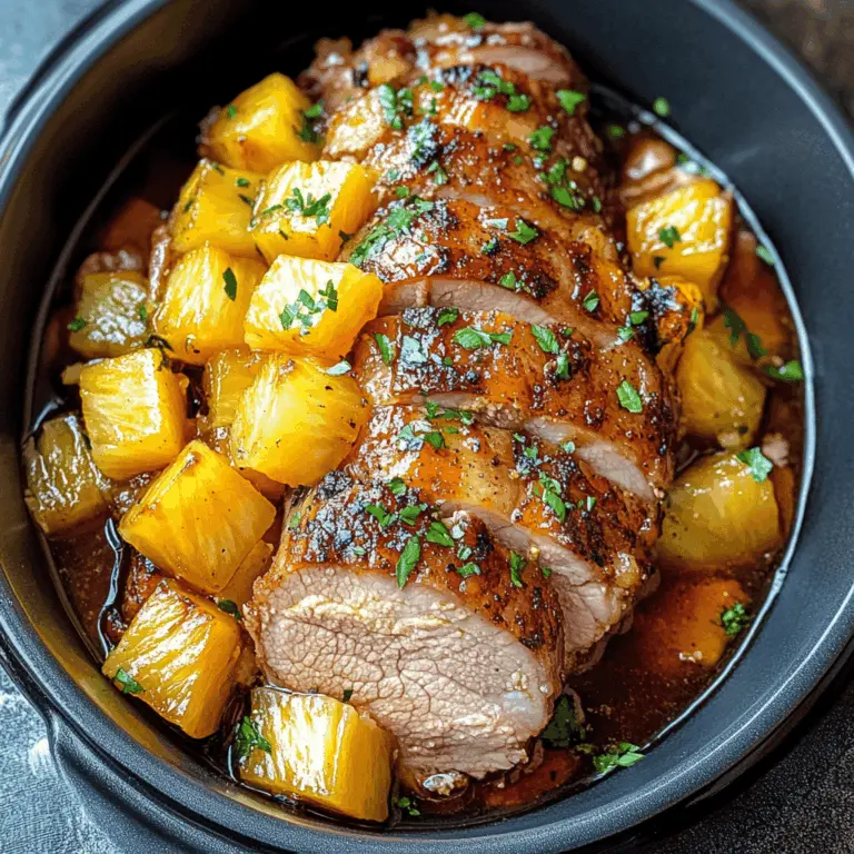 Slow Cooker Pineapple Pork Loin