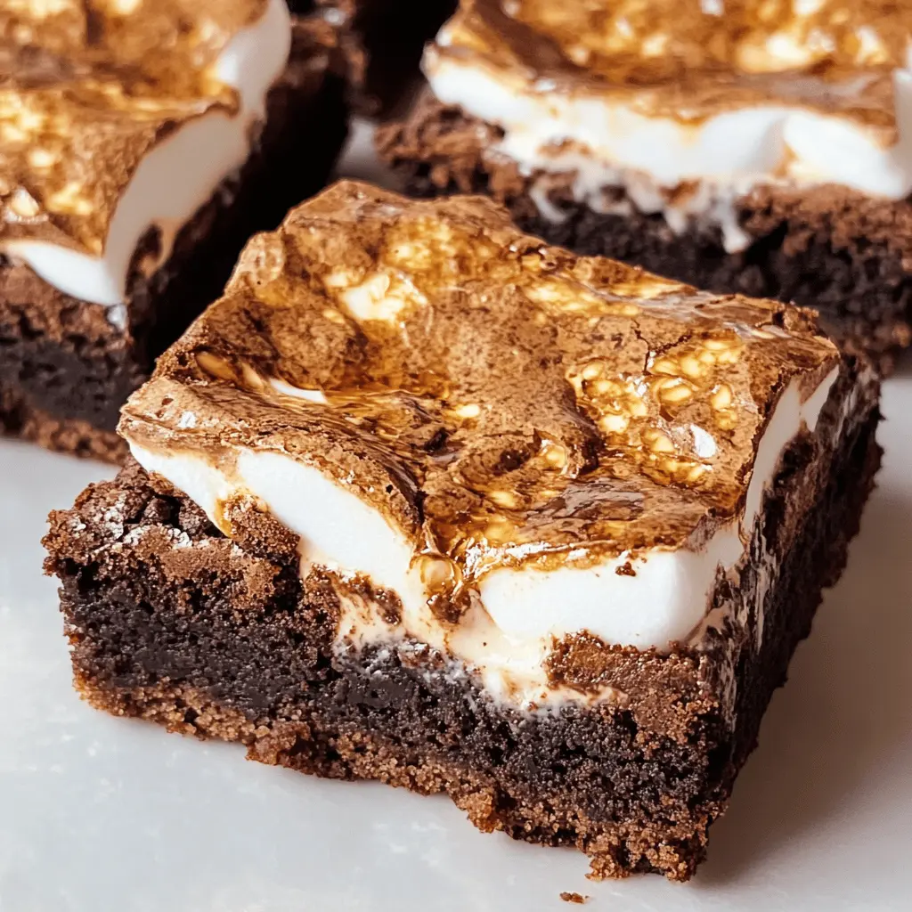 These S'mores Brownies with Vanilla Bean Marshmallow are the ultimate dessert for any occasion! Enjoy the rich chocolate brownie base topped with a fluffy, homemade marshmallow infused with vanilla bean. Perfect for summer gatherings, cozy nights, or just because! Save this pin for a sweet treat that everyone will love!