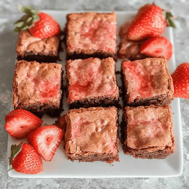Strawberry Brownies Recipe