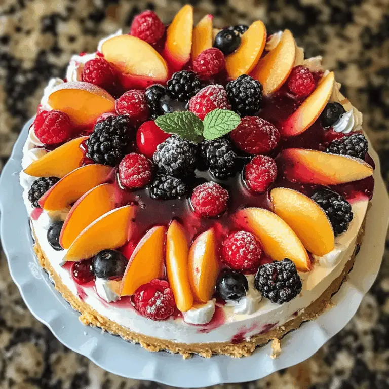 Summer Berry And Peach Cheesecake Recipe
