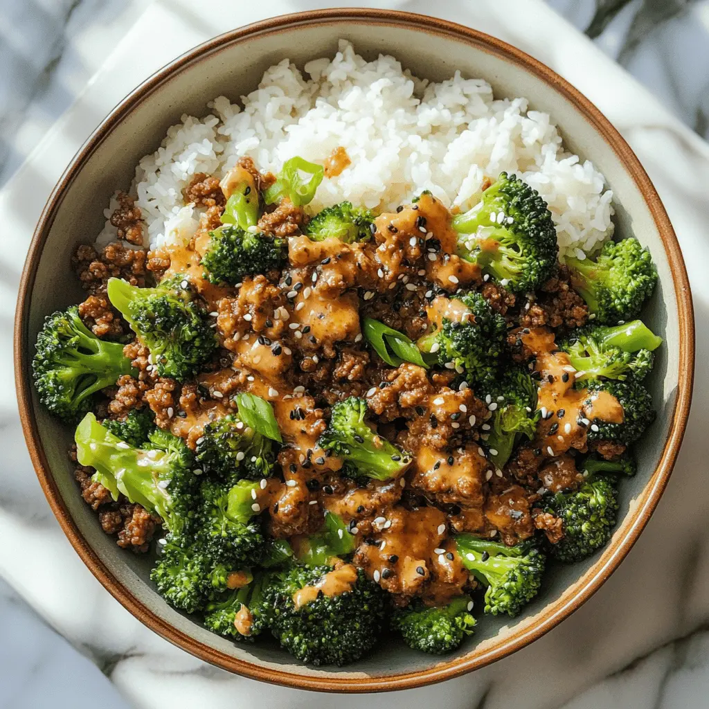 Looking for a quick dinner idea? This Teriyaki Ground Beef and Broccoli with Yum Yum Sauce is a flavorful dish that brings together tender beef, crisp broccoli, and a creamy sauce. Perfect for busy weeknights or meal prep, it's a crowd-pleaser! Save this recipe and enjoy a delicious homemade meal any time!