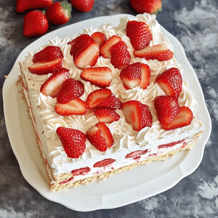 Easy No-Bake Strawberry Icebox Cake Recipe