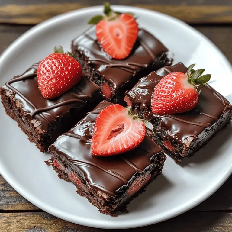 Easy Chocolate Covered Strawberry Brownies Recipe