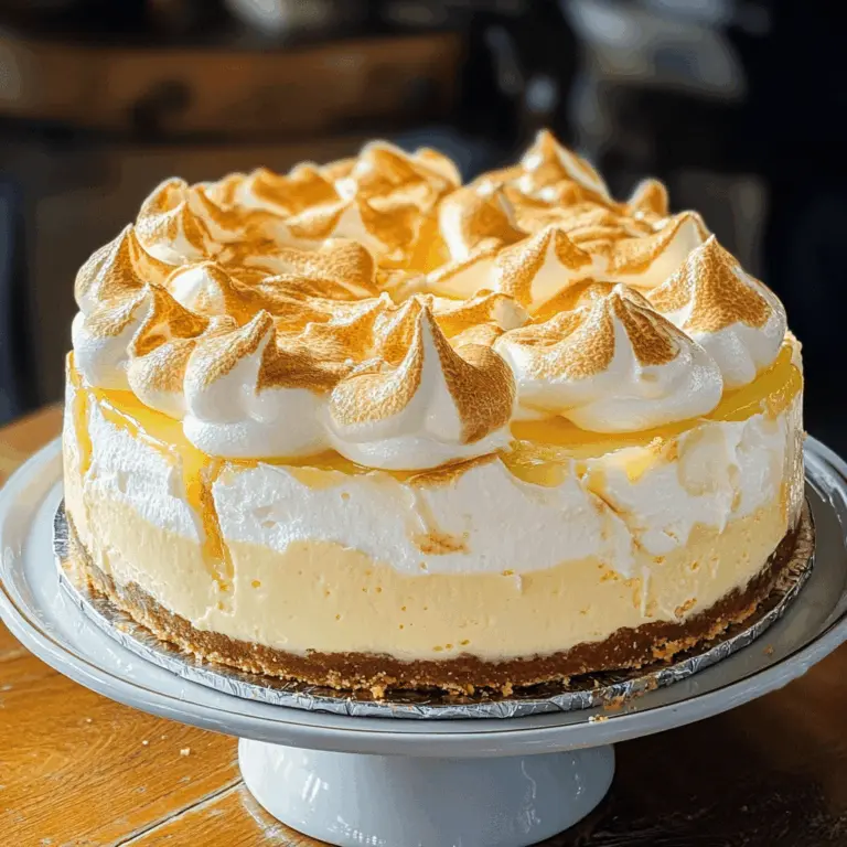 Easy Triple Lemon Meringue Cheesecake Recipe