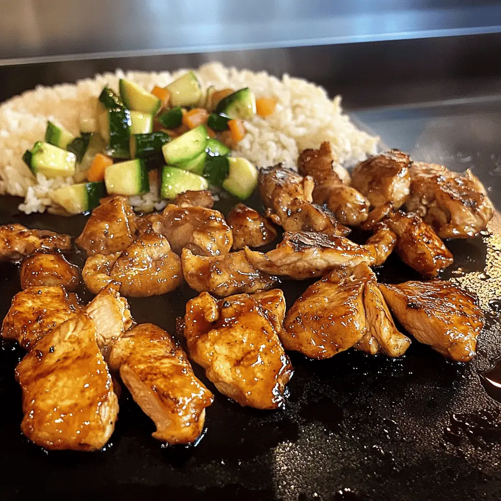 Easy Blackstone Hibachi Chicken Recipe on the Griddle