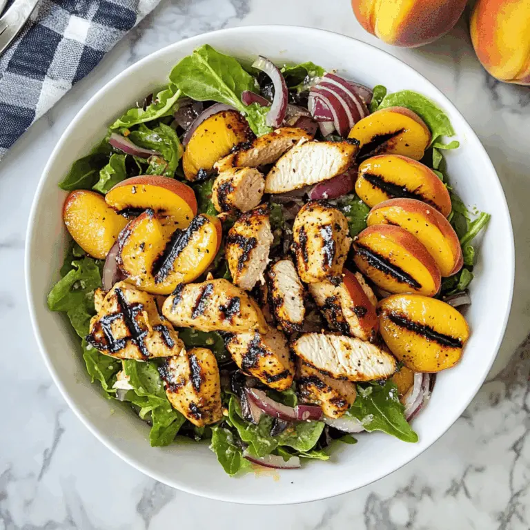 Easy Grilled Peach Chicken Salad Recipe