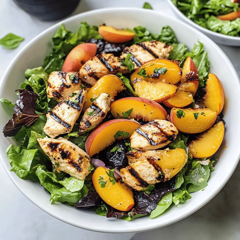 Easy Grilled Peach Chicken Salad Recipe