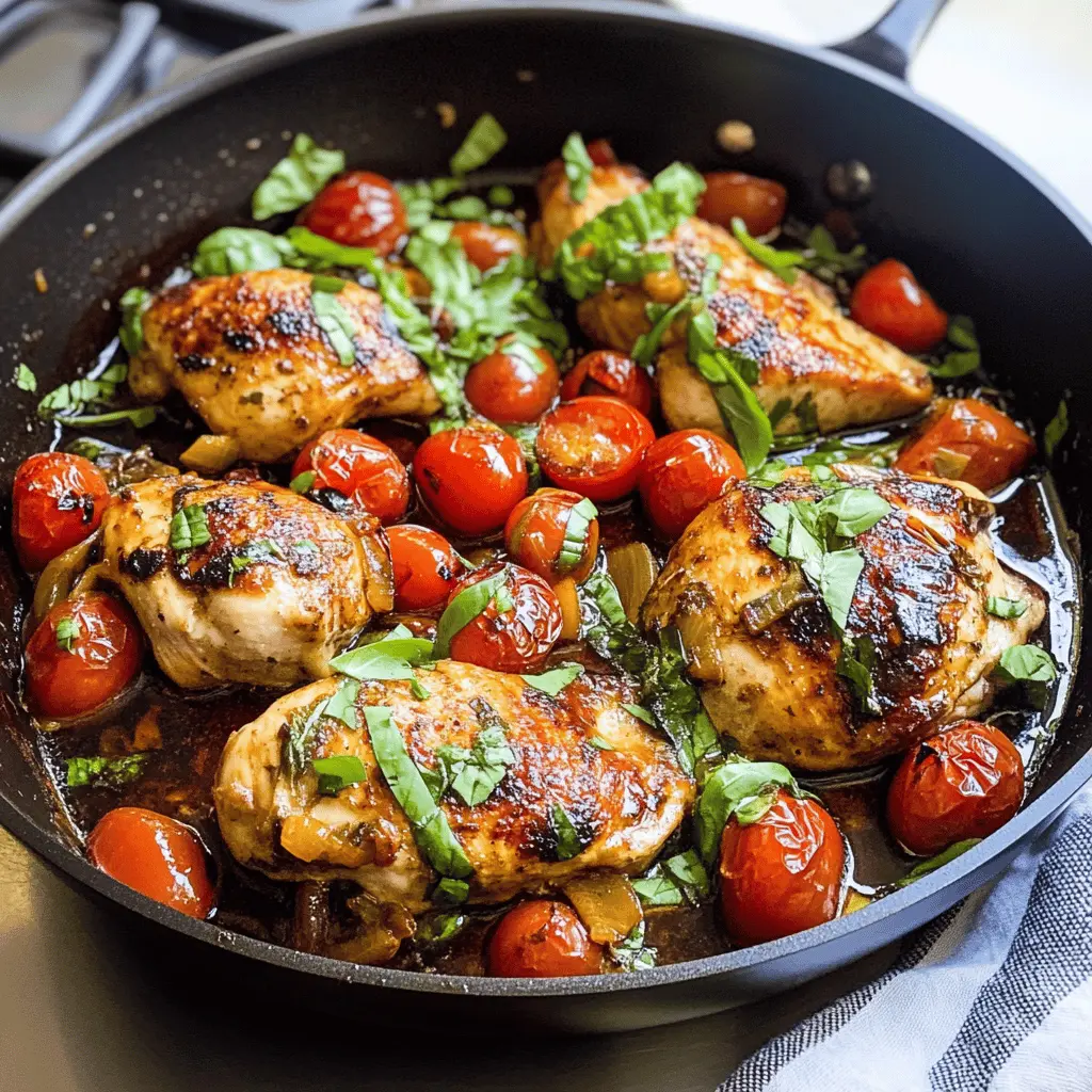 Easy One Pan Balsamic Chicken Recipe