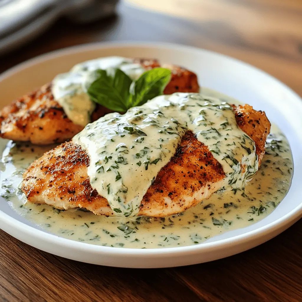 Easy Chicken in Creamy Basil Sauce