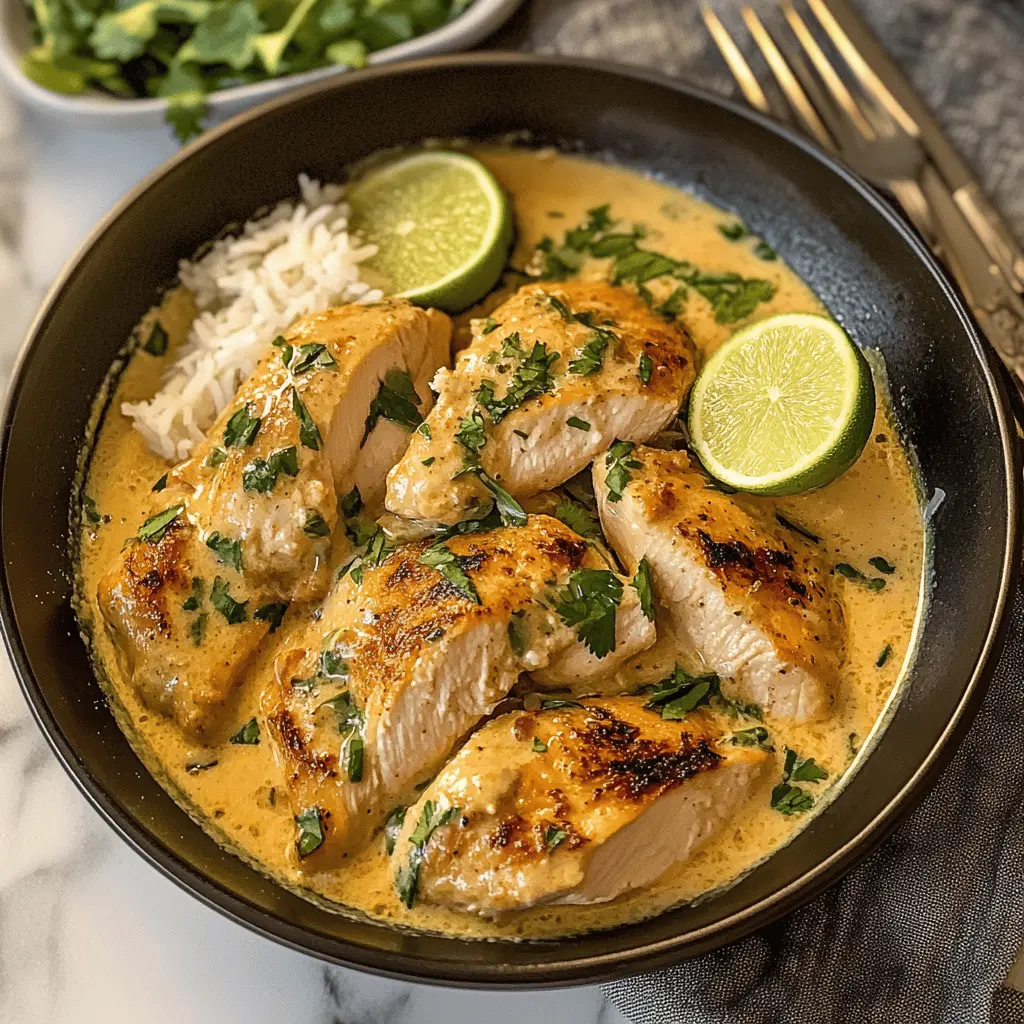 Easy Creamy Coconut Lime Chicken Recipe