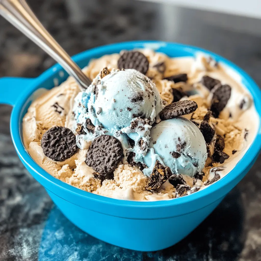 Easy No-Churn Cookie Monster Ice Cream Recipe