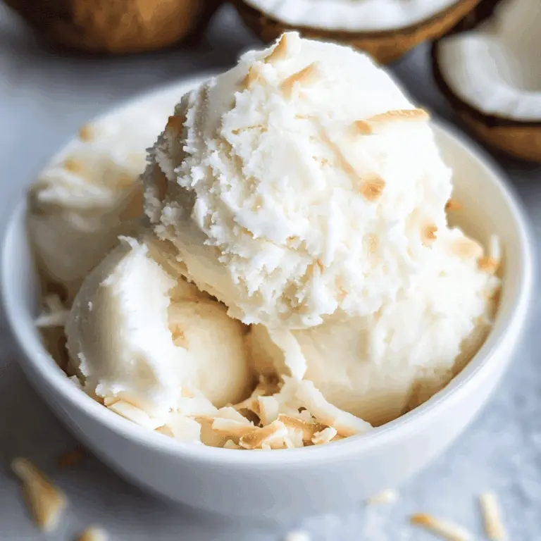 Easy Creamy Coconut Ice Cream Recipe
