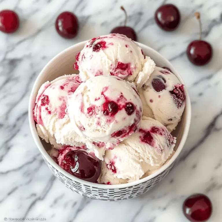 Easy Homemade Cherry Vanilla Ice Cream Recipe