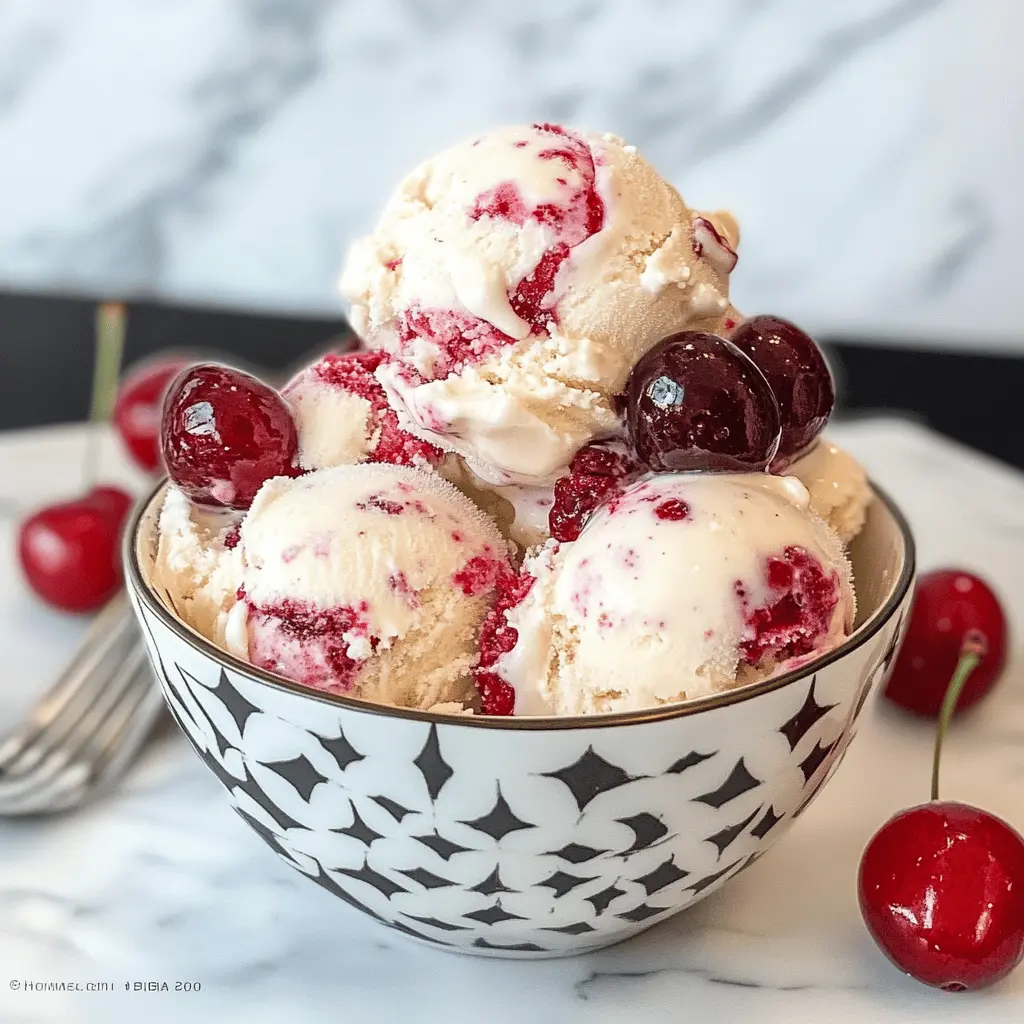 Easy Homemade Cherry Vanilla Ice Cream Recipe
