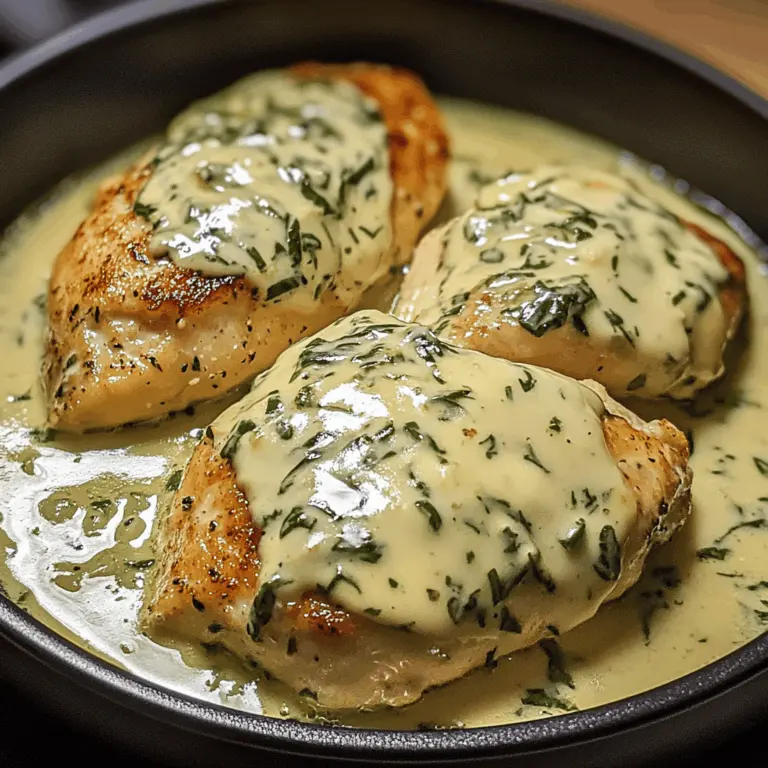 Easy Mozzarella Chicken in Creamy Basil Sauce