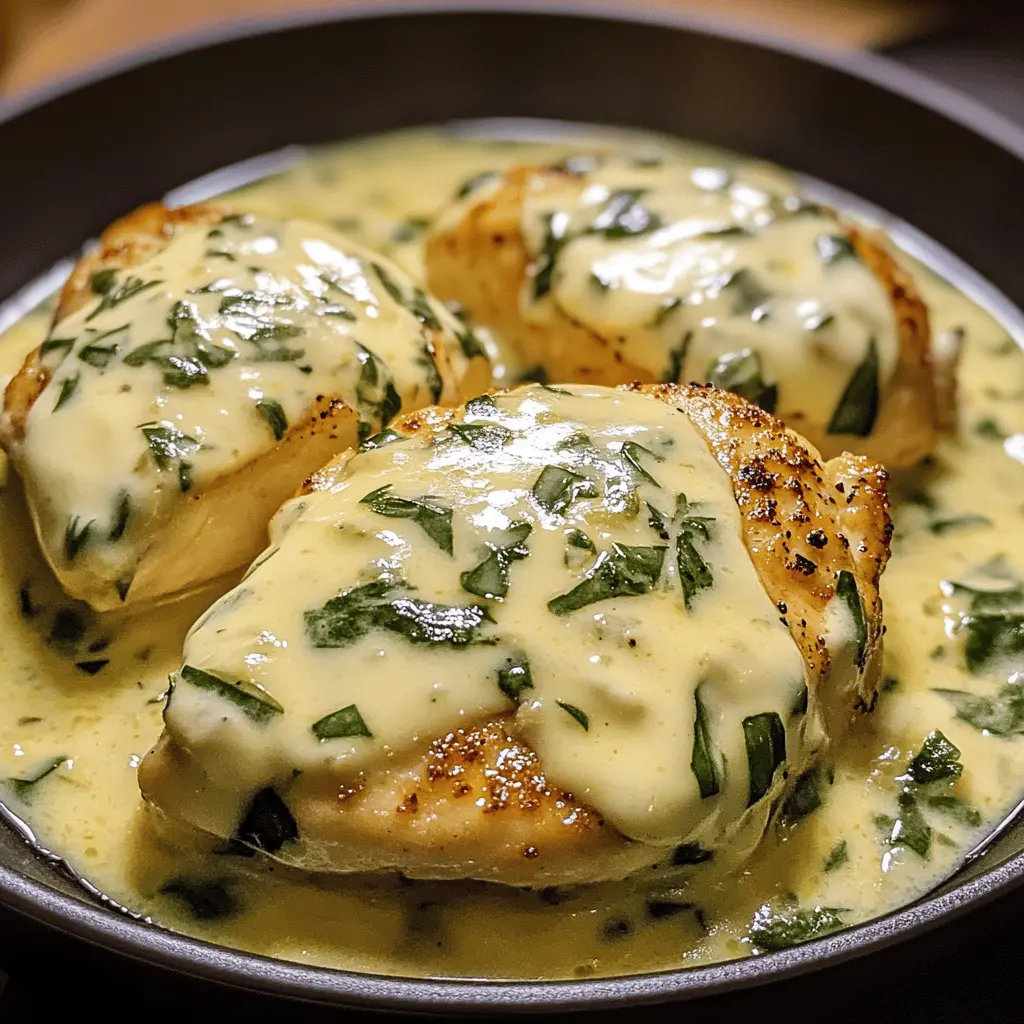 Easy Mozzarella Chicken in Creamy Basil Sauce