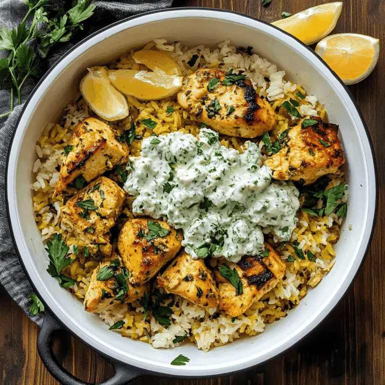 Easy Dump and Bake Chicken with Tzatziki Rice