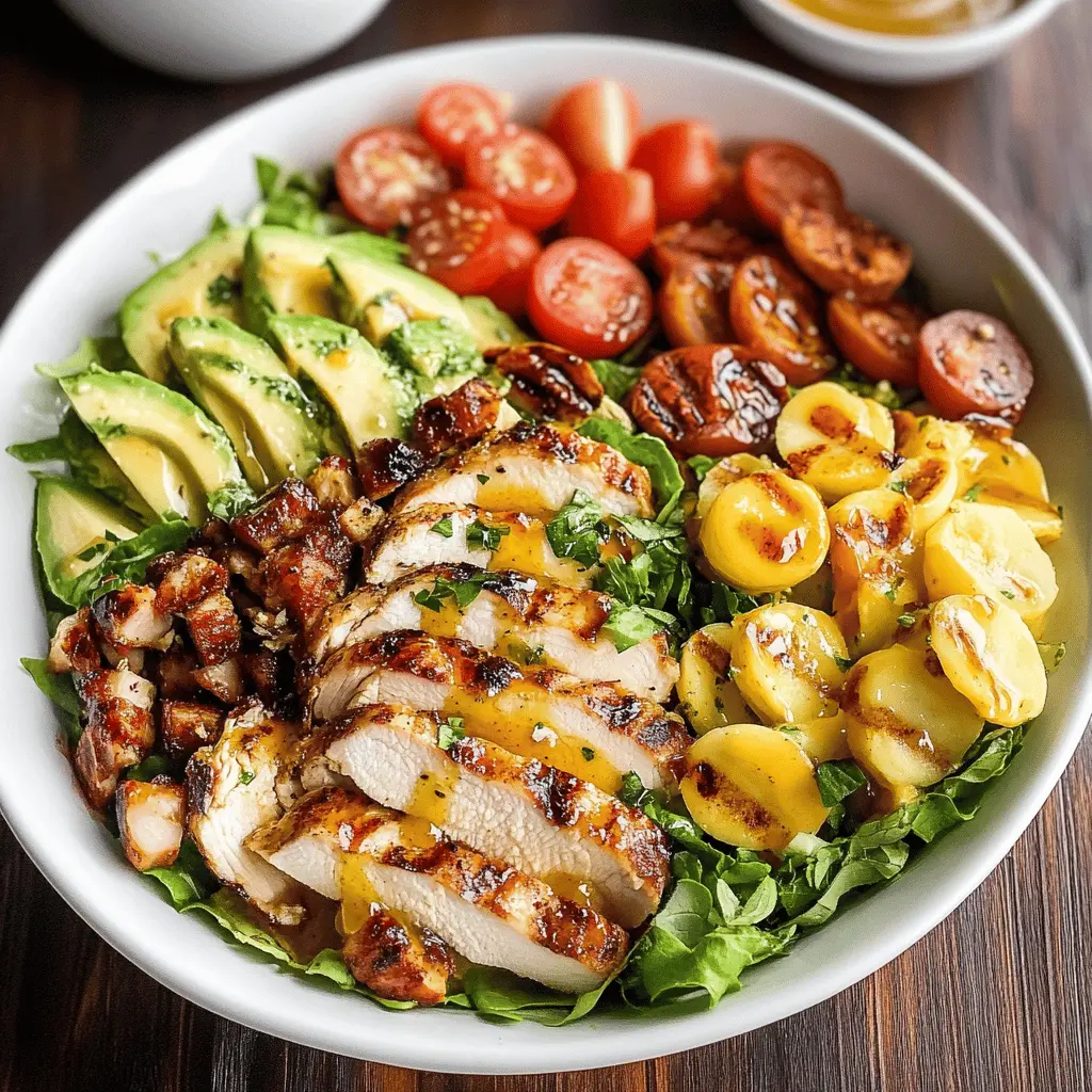 Easy Grilled Chicken Cobb Salad With Honey Dijon