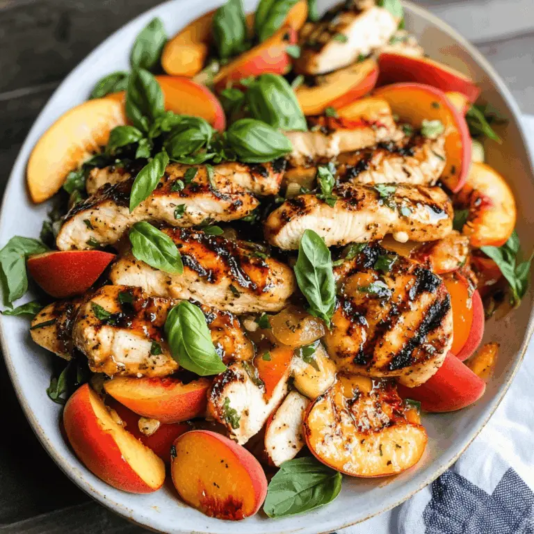 Easy Peach Caprese Grilled Chicken Recipe